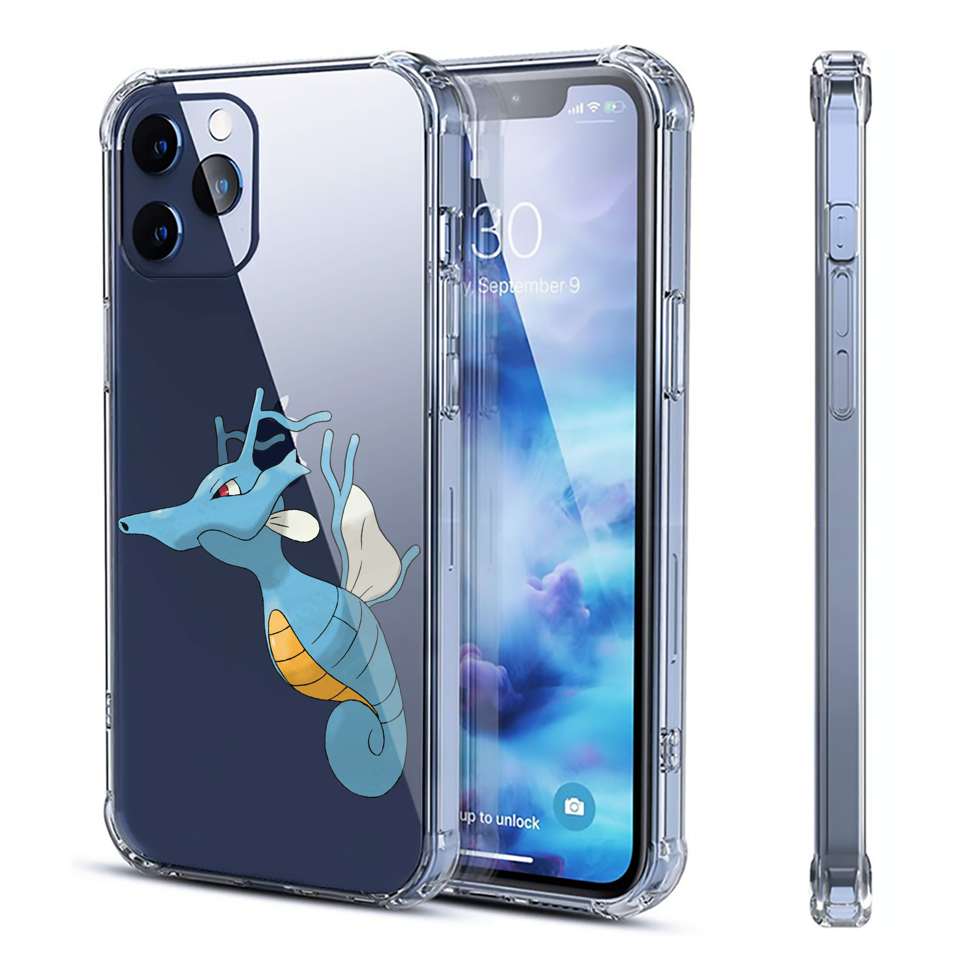 （画像用） ポケットモンスター Pokémon 【iPhone 12シリーズ対応】透明スマホケース（クリアソフトケース）